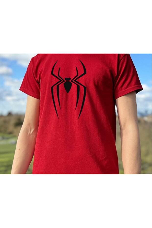 Black Spider Symbol Red Unisex T-Shirt
