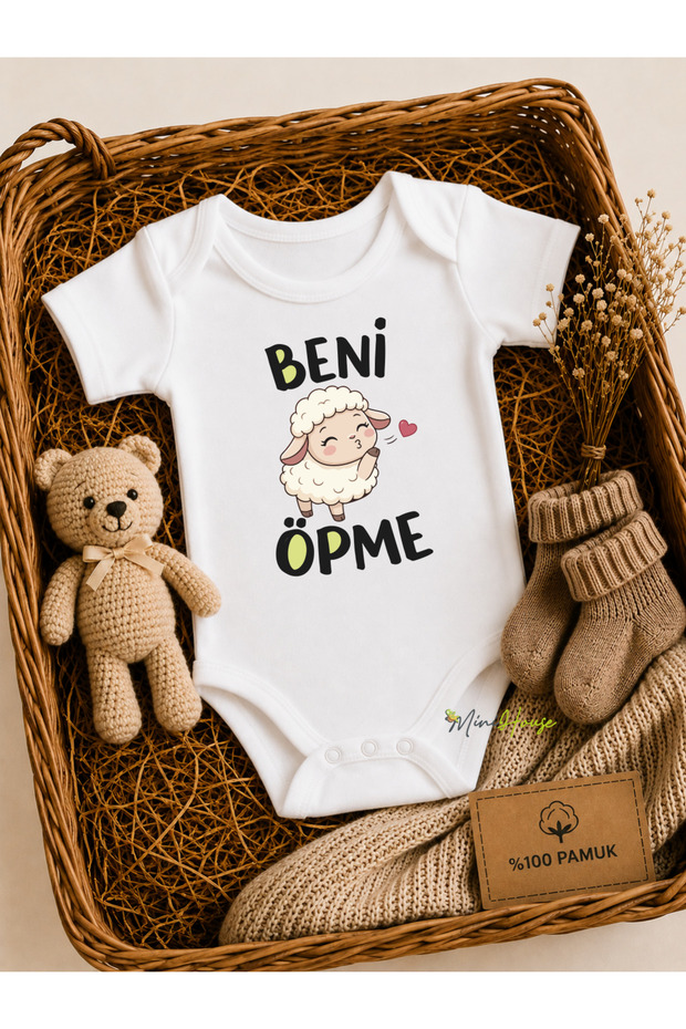 Don'T Kiss Me Written Baby Bodysuit
