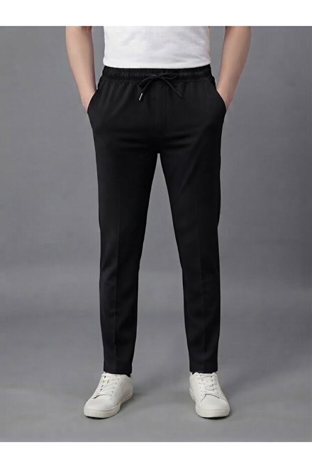 Premium Comfort Elastic Waist Lycra Men's Trousers