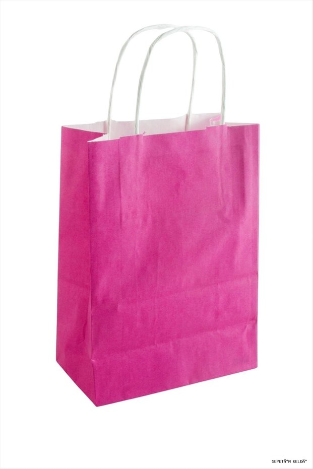 Spt-Gld 8X15X20 cm Twist Handle Paper Bag 1 (132513) Piece Purple