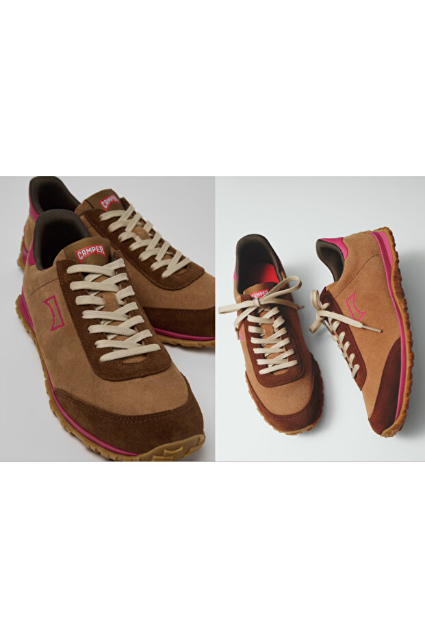 Drift Walk Brown Suede and Leather Sneakers for Women.
