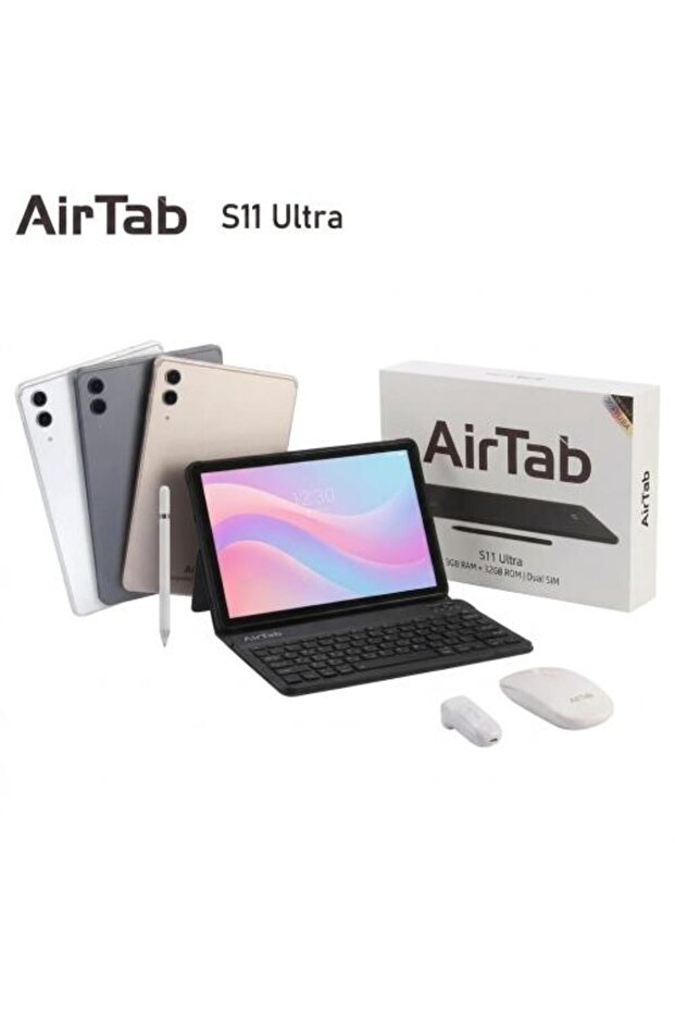 جهاز لوحي AIRETAB TAB S 11 Ultra بشاشة 10.1 بوصة INCELL - شريحتي اتصال 5G - مع لوحة مفاتيح وماوس
