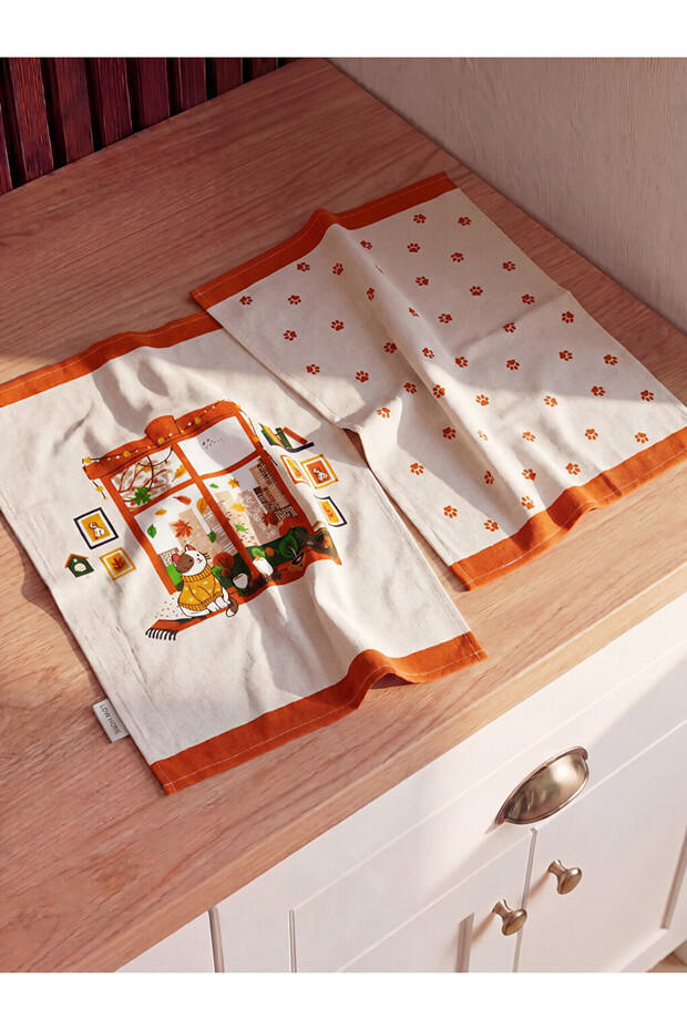 Lcw Home Cat Printed Drying Cloth 2-Pack 40X60 cm
