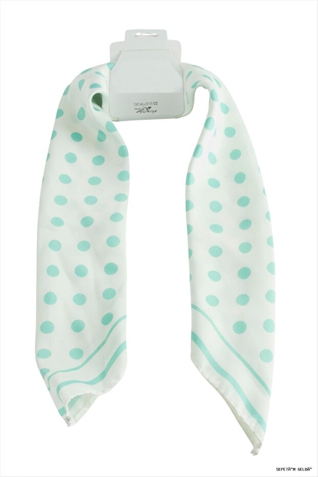 Spt-Gld Spotted Zr Satin Scarf 50X50 (140309) cm Blue