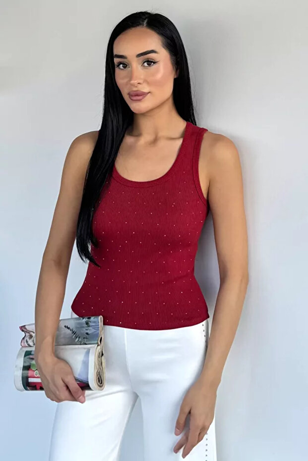 Front-Stoned Camisole Blouse