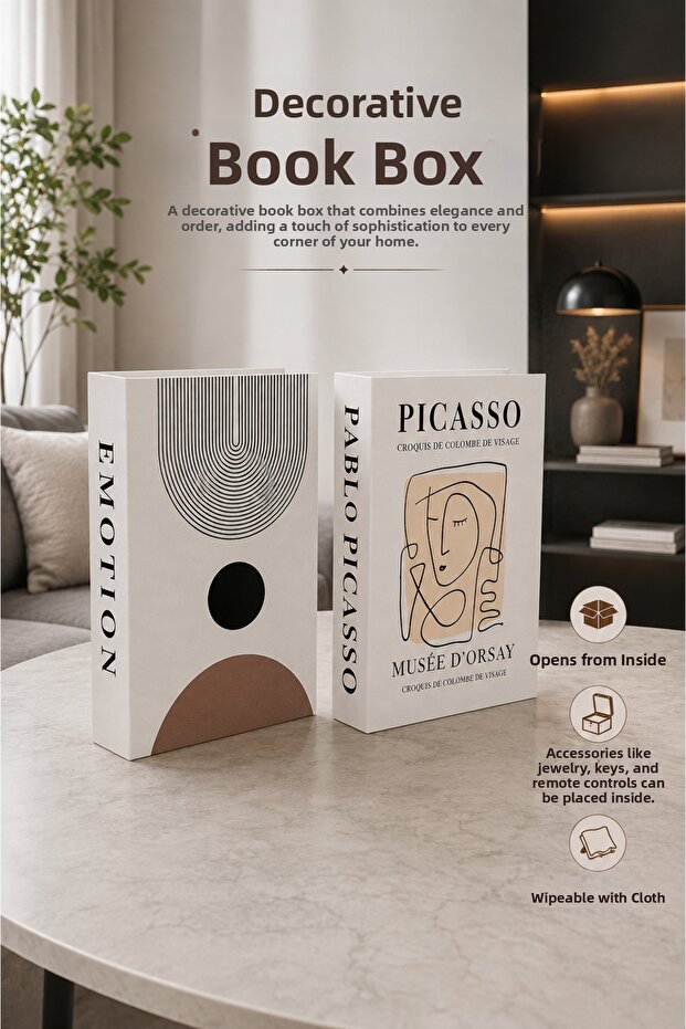 Decorative Book Box Set of 2