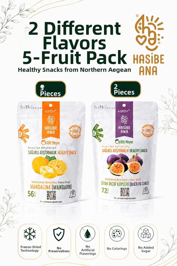 5-Piece Gourmet Fruit Set - Black Fig Cubes - Havran Mandarin