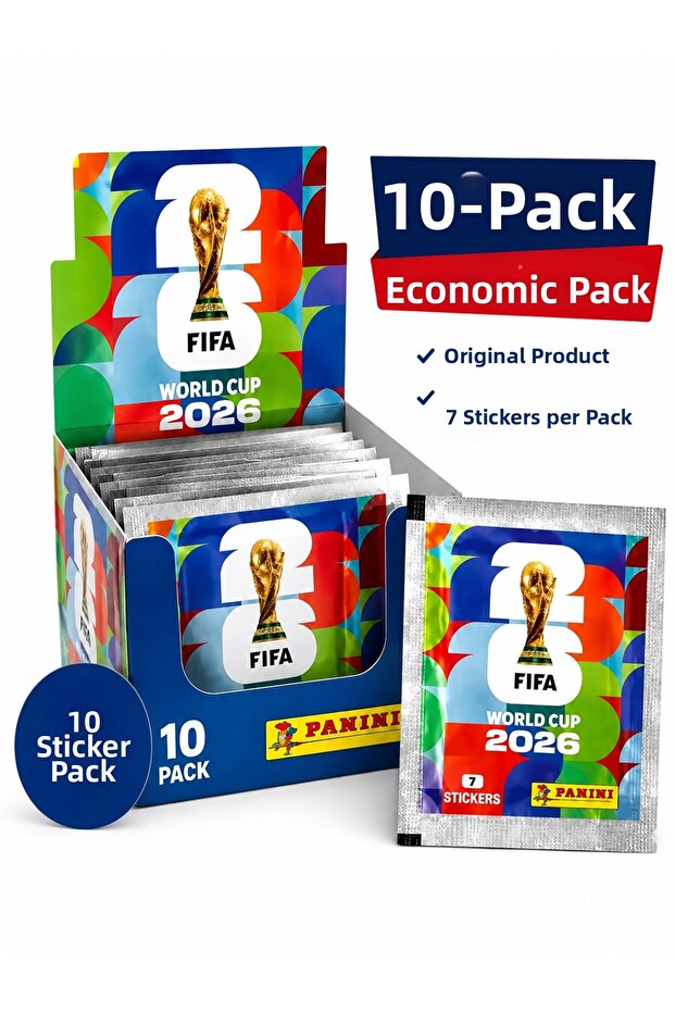 Fifa World Cup 2026 Sticker Pack 10 Packs 70 Stickers