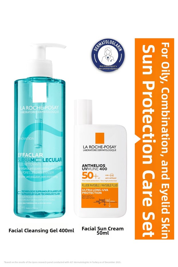 Anti-Oil Set for Oily & Combination Skin: Effaclar Supramolecular Gel & Anthelios Uvmune Cream