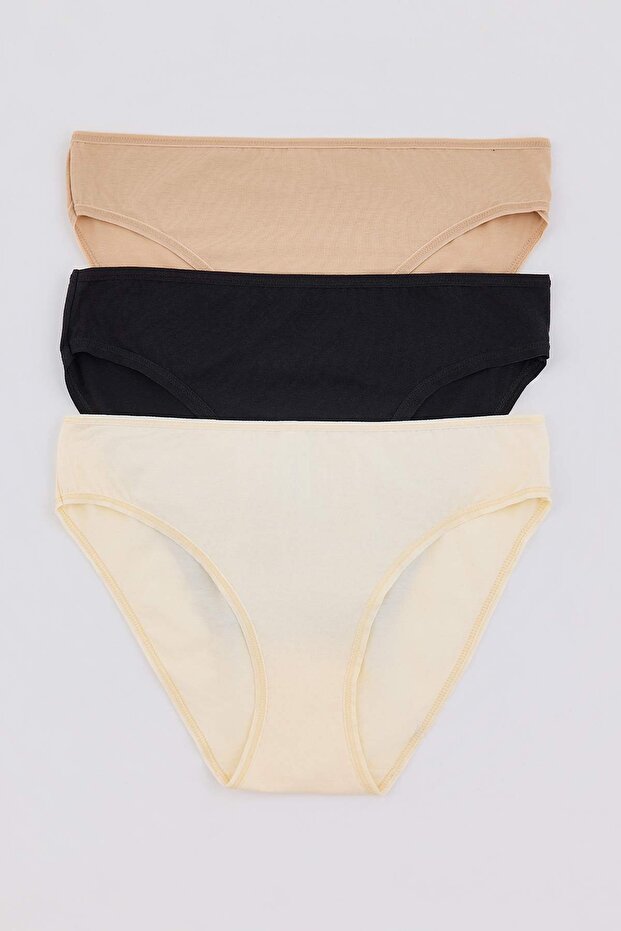 Black-Multicolor 3-Piece Modal Knitted Classic Panties Thmaw27Ku00034