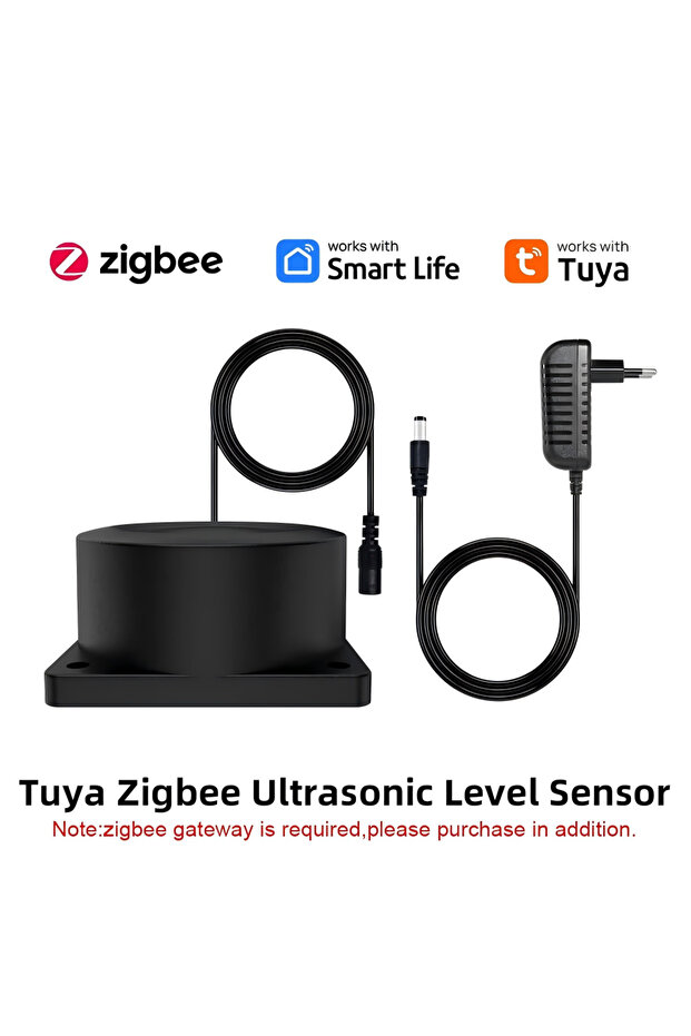 محول الاتحاد الأوروبي، مستشعر مراقبة السوائل اللاسلكي بتقنية Zigbee أو WiFi مع تطبيق Tuya، جهاز قياس العمق بالموجات فوق الصوتية لاسلكي G