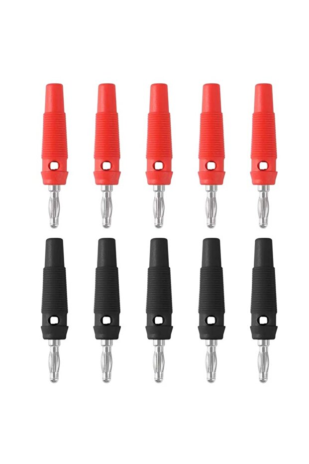 5 black and 5 red 10Pcs 32A 4mm High Current Banana Plugs High Current Screw Type 4mm Banana Plugs M