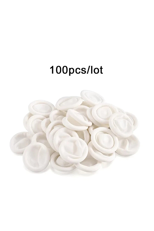 100Pcs 50/100Pcs Protective Fingertip Natural Rubber Gloves Disposable Latex Finger Cots for DIY Epo