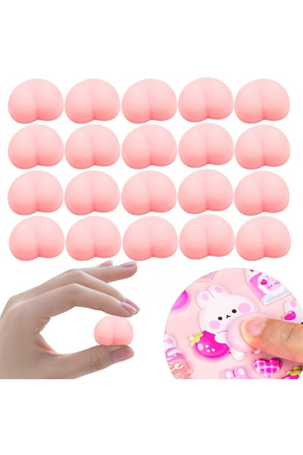 20PCS 5/10/20Pcs Mini Soft Squeeze Ass Pinching, Mobile Phone Anti-collision Stickers, Novelty Stres