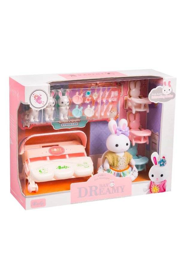 Baby Stroller Dollhouse Furniture Baby Stroller Mini Doll House Furniture Accessories Set Miniature