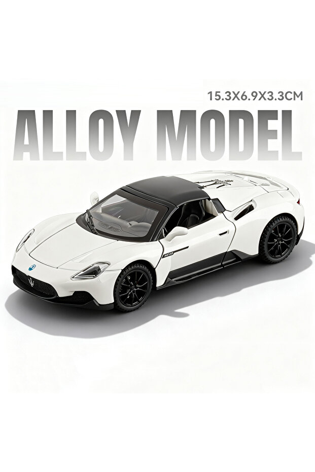 MC20 White 1:32 MC20 Lambor Revuelto Alloy Diecast Model Toys Car Doors Opened with Sound Light Pull