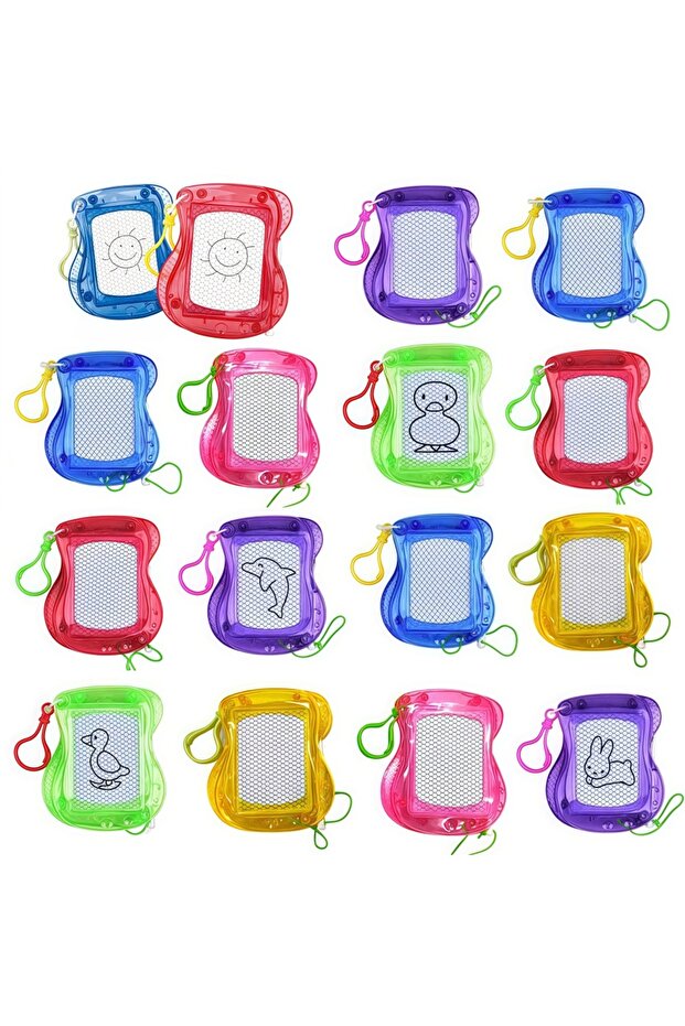 12PCS 3/5/12 Pcs Fun Mini Keychain Magnetic Drawing Writing Board Birthday Kids Party Gift Pack Chri