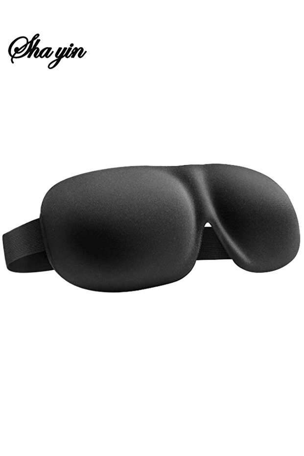 black 3D Sleep Mask Blindfold Sleeping Aid Soft Memory Foam Eye Mask for Sleeping Travel Blockout Li