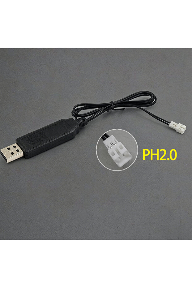كابل شحن USB جديد PH2.0 2P 3.7V 1PC 3.7V/7.4V مع واجهة MX2.0 XH2.54 JST 2P 4P مناسب للإلكترونيات