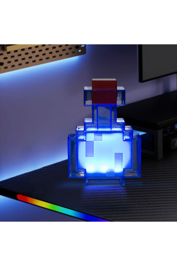 Bottle MC Game Medicine Bottle LED Night Light Table Lamps Game Creative Toy Lamp Rechargeable Bedro