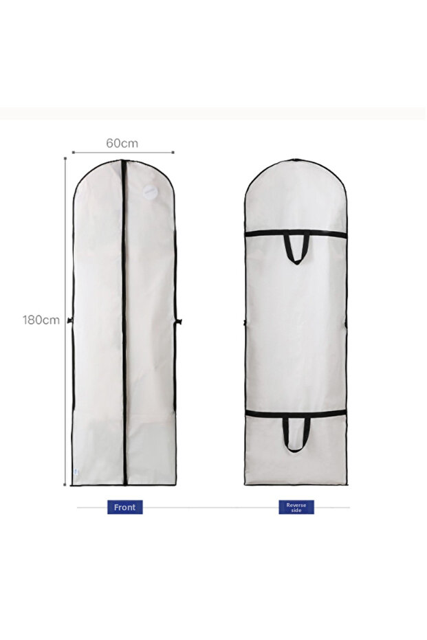 white 1pc 60x180cm Clothes Dust Cover Garment Suit Dress Jacket Clothes Coat Dustproof Cover Protec