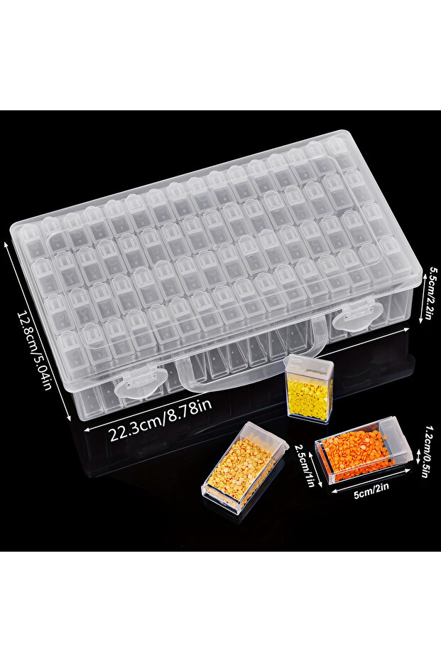 64 Slots 1pc 32/40/42/48/56/64 Slots Plastic Storage Box, DIY Diamond Painting Beads Charms Jewelry