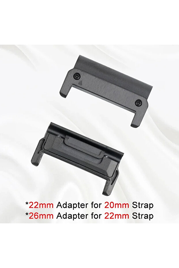 22mm-for 20mm strap black 26 22 20mm Quick Fit Metal Adapter For Fenix 5s/5/5X/5XPlus/6s/6/6X Pro/7