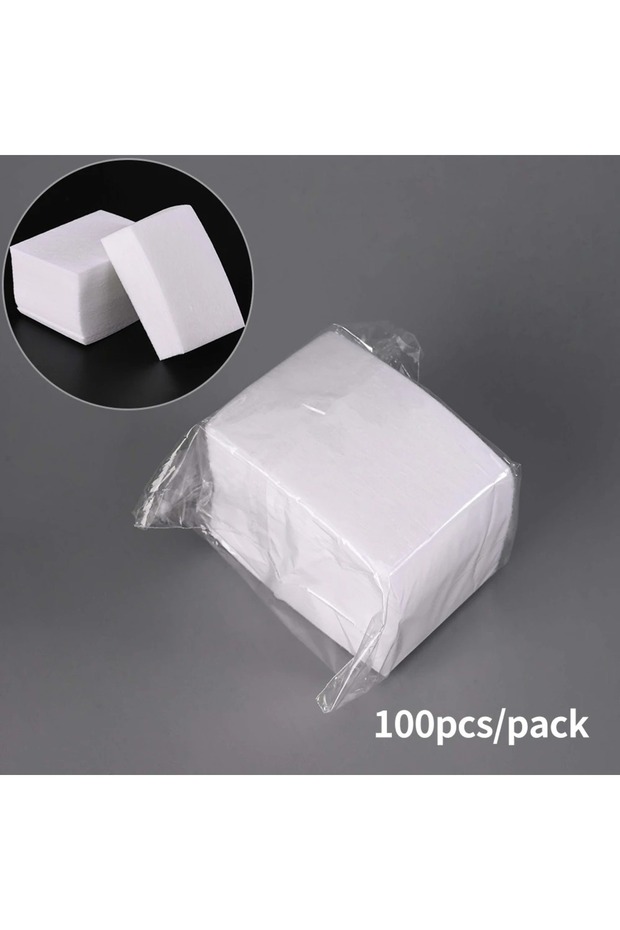 White 100pcs 1000/630/540/100pcs Lint-Free Nail Cotton Pads 100% Cotton Soft Non-Woven Wipes for UV