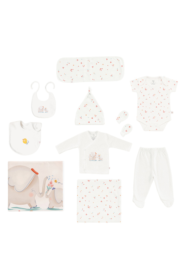 Oli 100% Organic Cotton 10-Piece Newborn Hospital Discharge Set