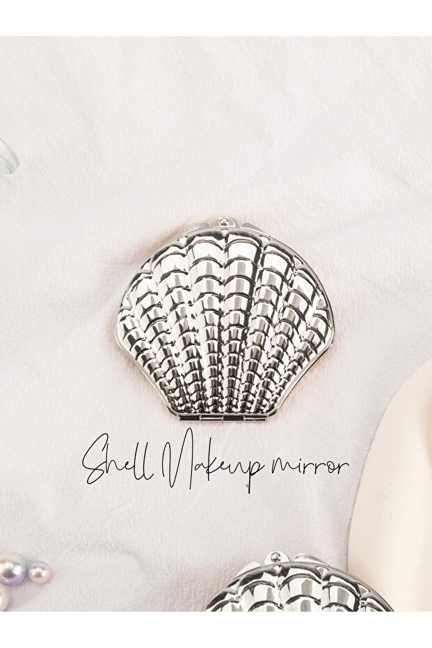 AE-0226-SL 1PC Golden Shell Double Sided Makeup Mirror Exquisite Portable For Girlfriend Mum Wife Te