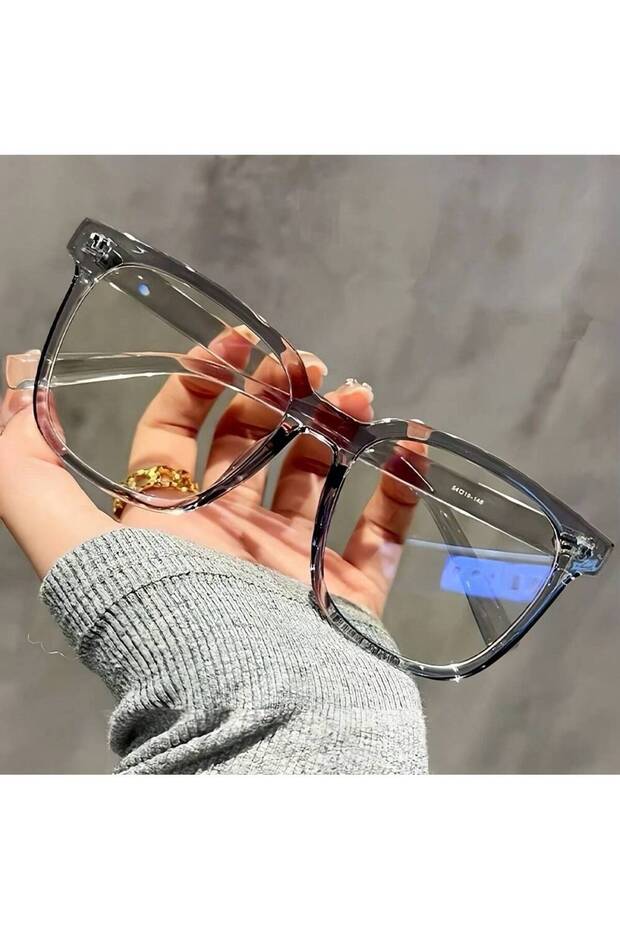 1PC-gray 1/2/3 Pairs of Universal Fashion Glasses, Square-Framed Glasses, Fashionable Campus Style,