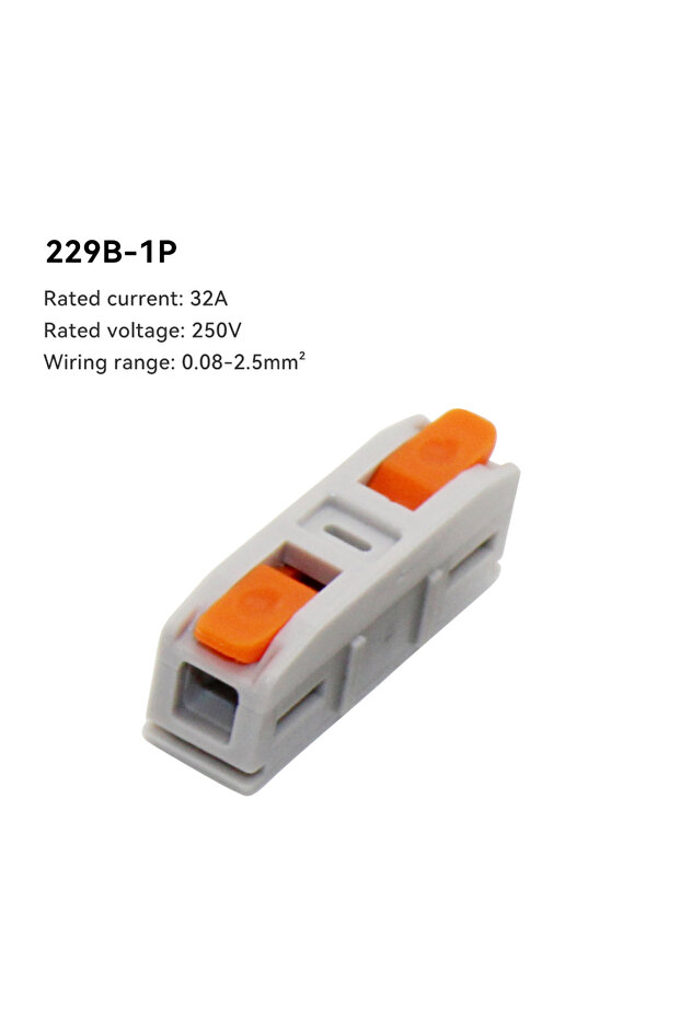 10PCS 229B-1P 10PCS Quick Electrical Wire Connectors Universal Compact Splicing Terminal Blocks Push