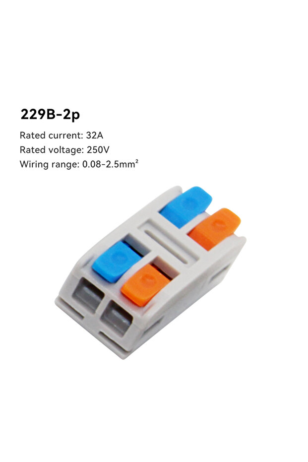 10PCS 229B-2p 10PCS Quick Electrical Wire Connectors Universal Compact Splicing Terminal Blocks Push