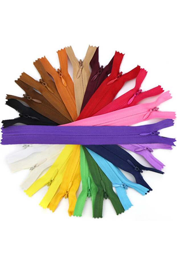 total length is 20cm Random Colors 10pcs 15cm 20cm 35cm 45cm 50cm 60cm 65cm Invisible Zippers Nyl