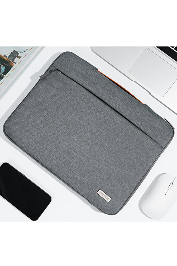 15.3-16.2 Gray Multi-pockets Laptop Sleeve for MacBook Air 15.3 2024 Laptop Bag for MacBook Pro 14 M