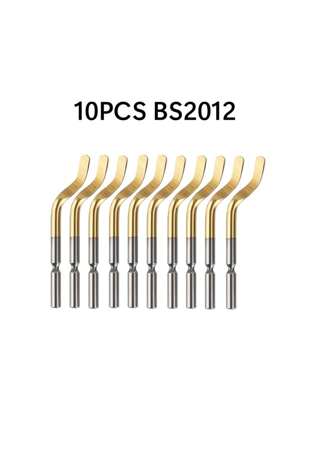 10PCS BS2012 Blades 10PCS Rotary Deburr Blades for Deburring Tool Kit Without Handle for Wood/Plasti