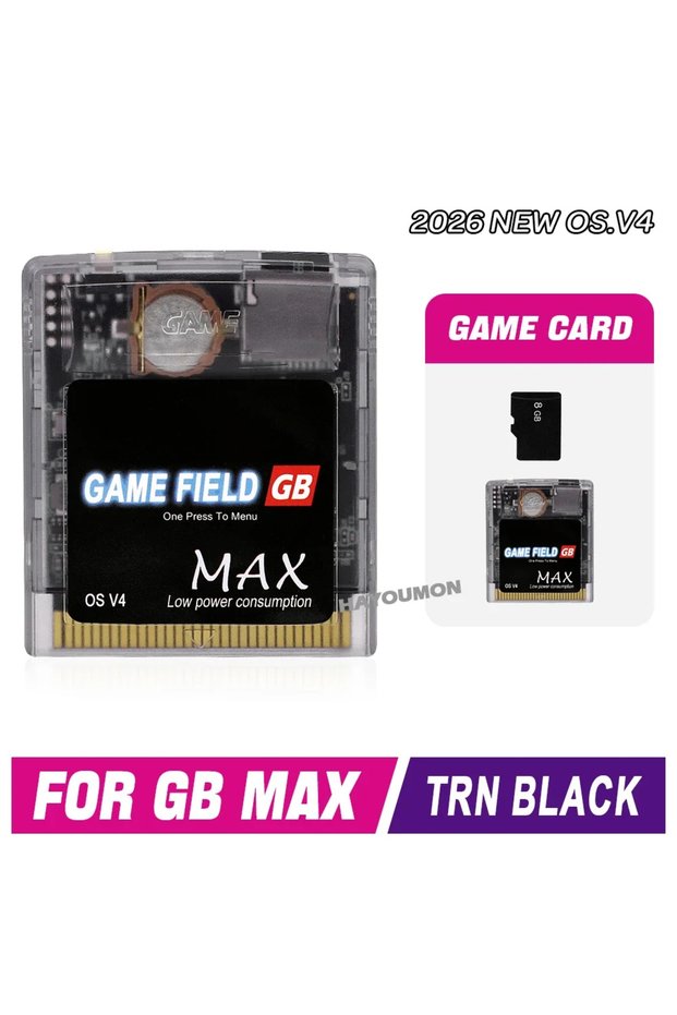 TRN Black 2026 Newest For GB Max Game Field Power Saving Game Cartridge Card For GB/GBC Games Consol