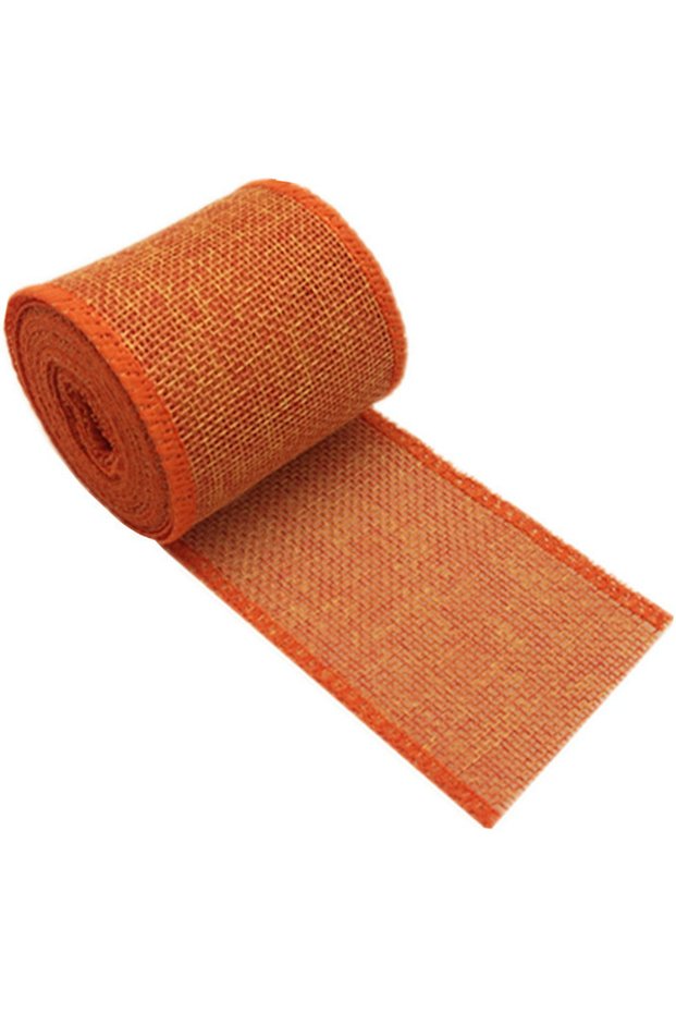 3M Orange 3M/Roll Burlap Wired Ribbon Roll Natural Jute Wrapping Burlap Ribbon For Christmas Crafts