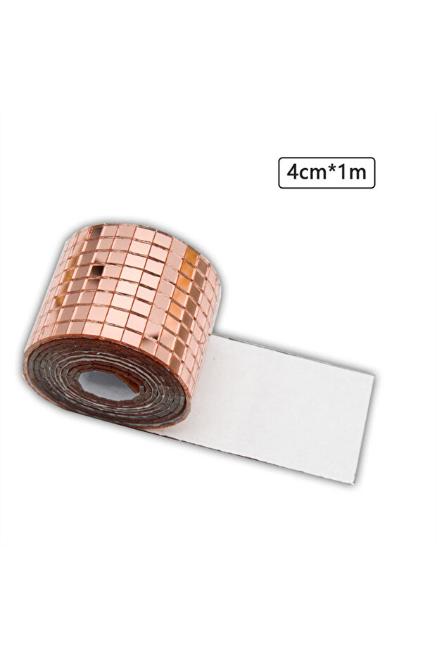 Rose Gold Mirror Wall Sticker Self-adhesive Mini Square Mosaic Tiles Stickers For Home Bathroom Wall