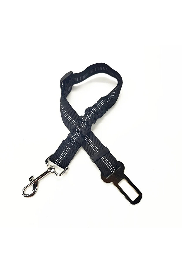 black Dog Leash Harness Dogs Dog Accessories Supplies Pet Dog Car Seat Belt Retractable Buffer Elast