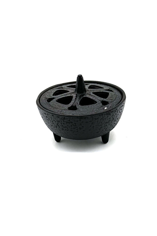 Dark Grey Creative Mini Cast-iron Incense Burner Sandalwood Censer Home Yoga Chinese Ancient Style T