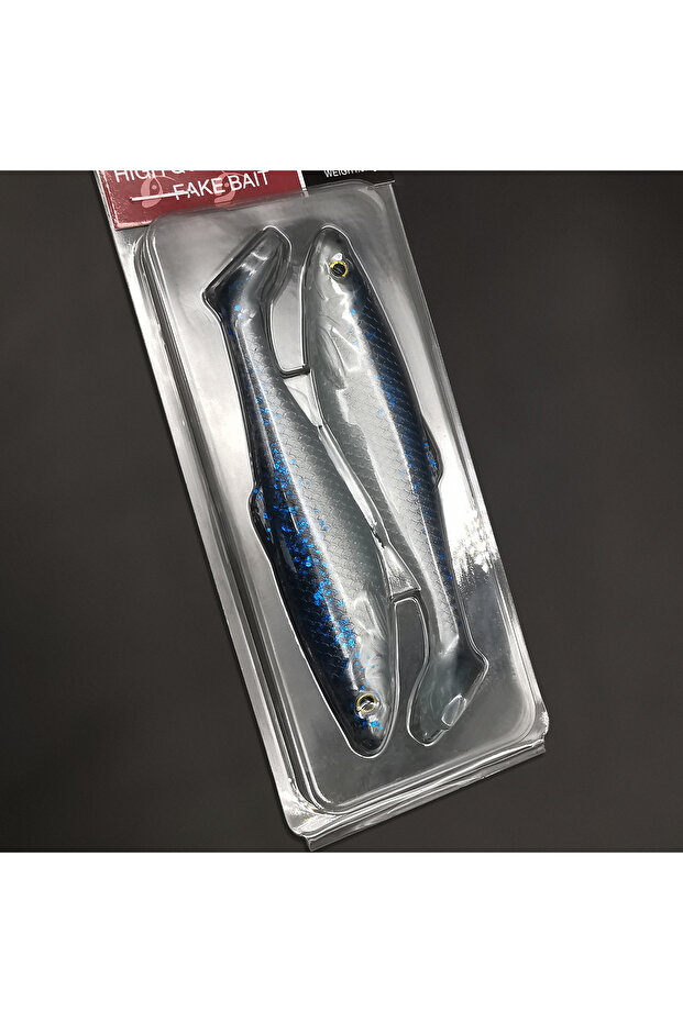 524-Color 5 ANFS 2pcs 3D Soft Fishing Lures Artificial Baits Silicone Swimbait for Freshwater Saltw