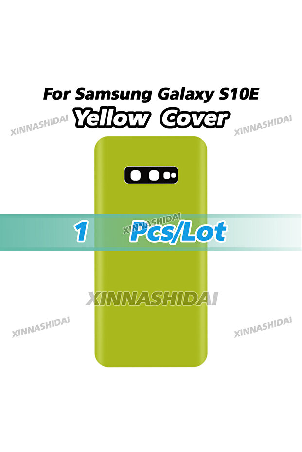 yellow-1pcs New Shockproof Battery Back Cover - Reinforced Corner Housing Replacement for Galaxy S10