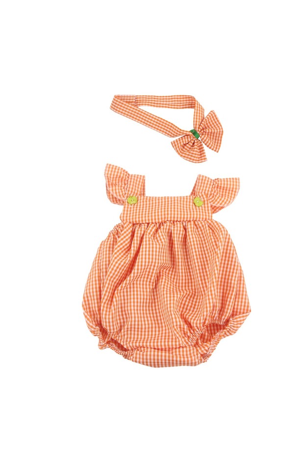 55CL-0011 22 Inches Baby Doll Dress Yellow Plaid Skirt+Hairband Outfit Clothes Suit For 55cm Reborn