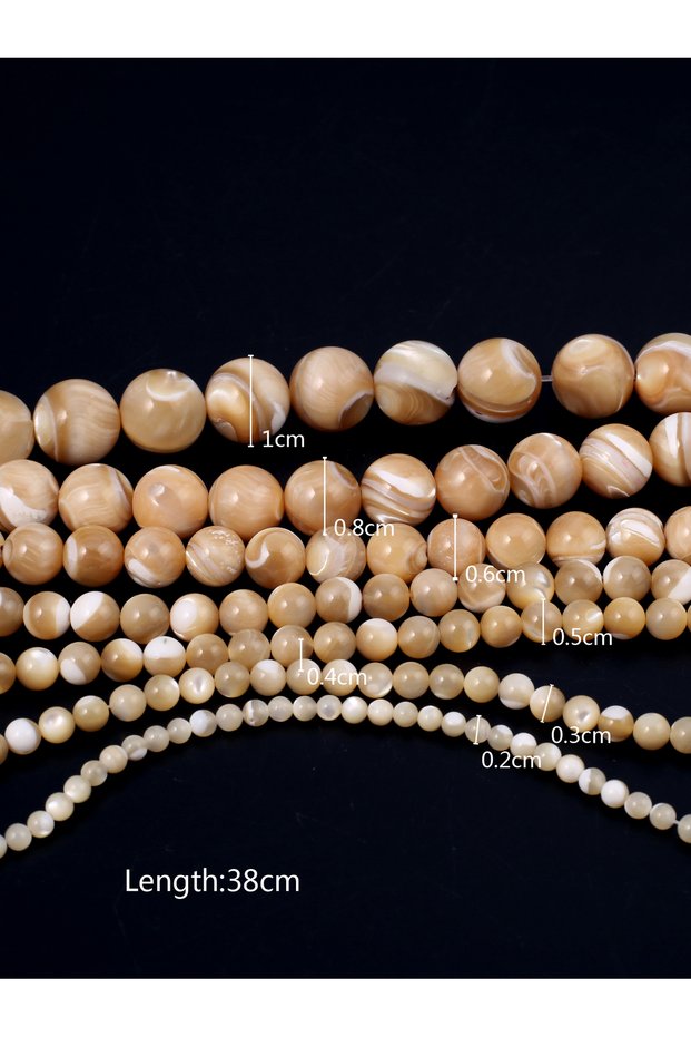 8mm Horseshoe snail Natural shell beads Round shape Mother of pearl loose isolation bead for Jewelry