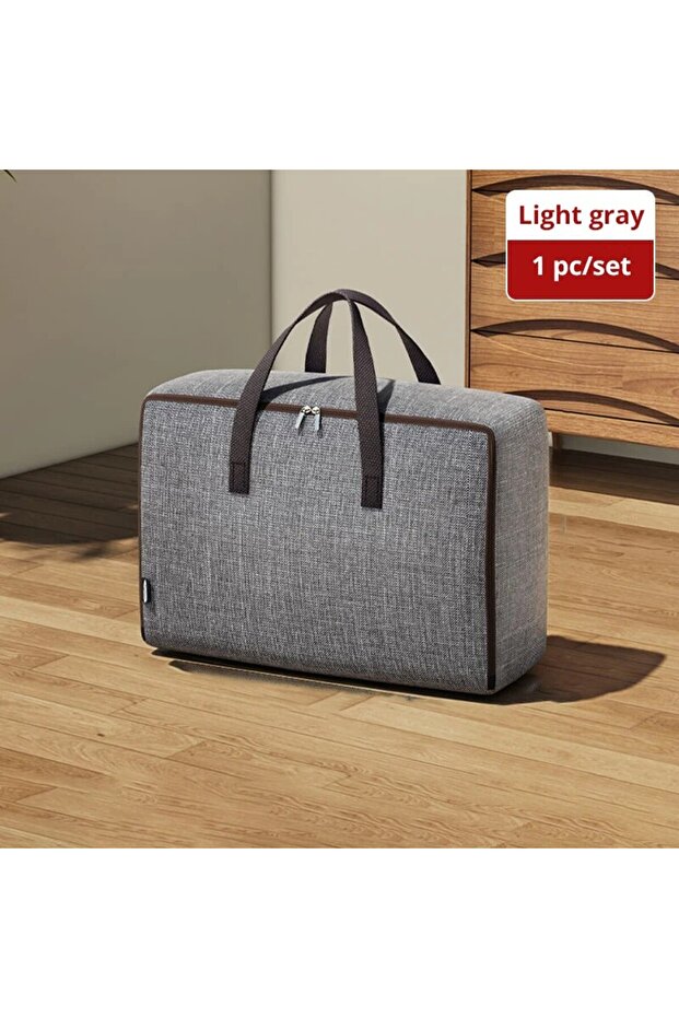 50x35x20cm light grey 1pc Household Oxford Clothes and Quilt Storage Bag Durable and Waterproof Lugg