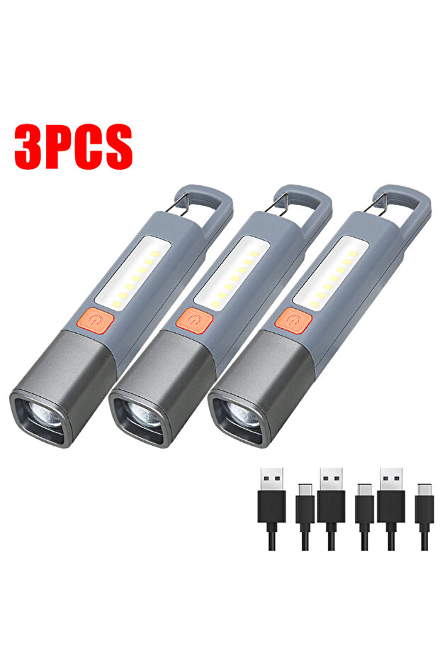 3 قطع 1-10 قطع مصباح يدوي LED فائق السطوع XPE مصباح يدوي مع خطاف مصباح تخييم USB قابل لإعادة الشحن Zo