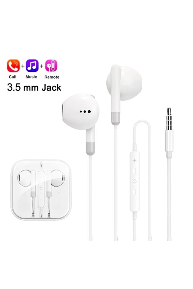 3.5 mm Jack HIfi Headphones For iPhone 15 Pro Max Half-in-Ear With Microphone Wired Earphone For Hu
