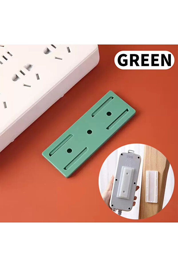 قطعة واحدة من شريط تثبيت مقابس الطاقة ذاتية اللصق من GREEN Toocki مثبت على الحائط بدون ثقب