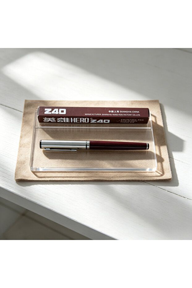 F Red Hero 240 Retro Fountain Pen Classic Design Fine 0.5mm Iridium Nib Smooth Writing Consistent In